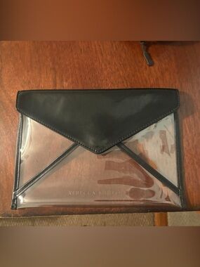 Rebecca Minkoff Black and Clear Envelope Clutch